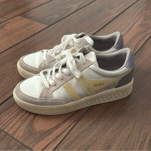 Gola White and Gold Sneakers